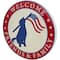 13.75" Welcome Friends & Family Patriotic Dog Metal Wall Sign